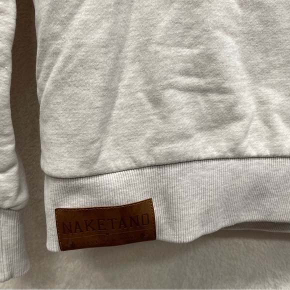 Naketano pullover sweatshirt cowl neck women’s size medium oatmeal - Picture 3 of 11